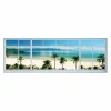 Deco Block STRAND FENSTER PANORAMA – Blau-weiß – 40×118 Cm 7