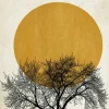Leinwandbild WINTERMORGEN – Schwarz-gelb – 50 X 70 Cm 7